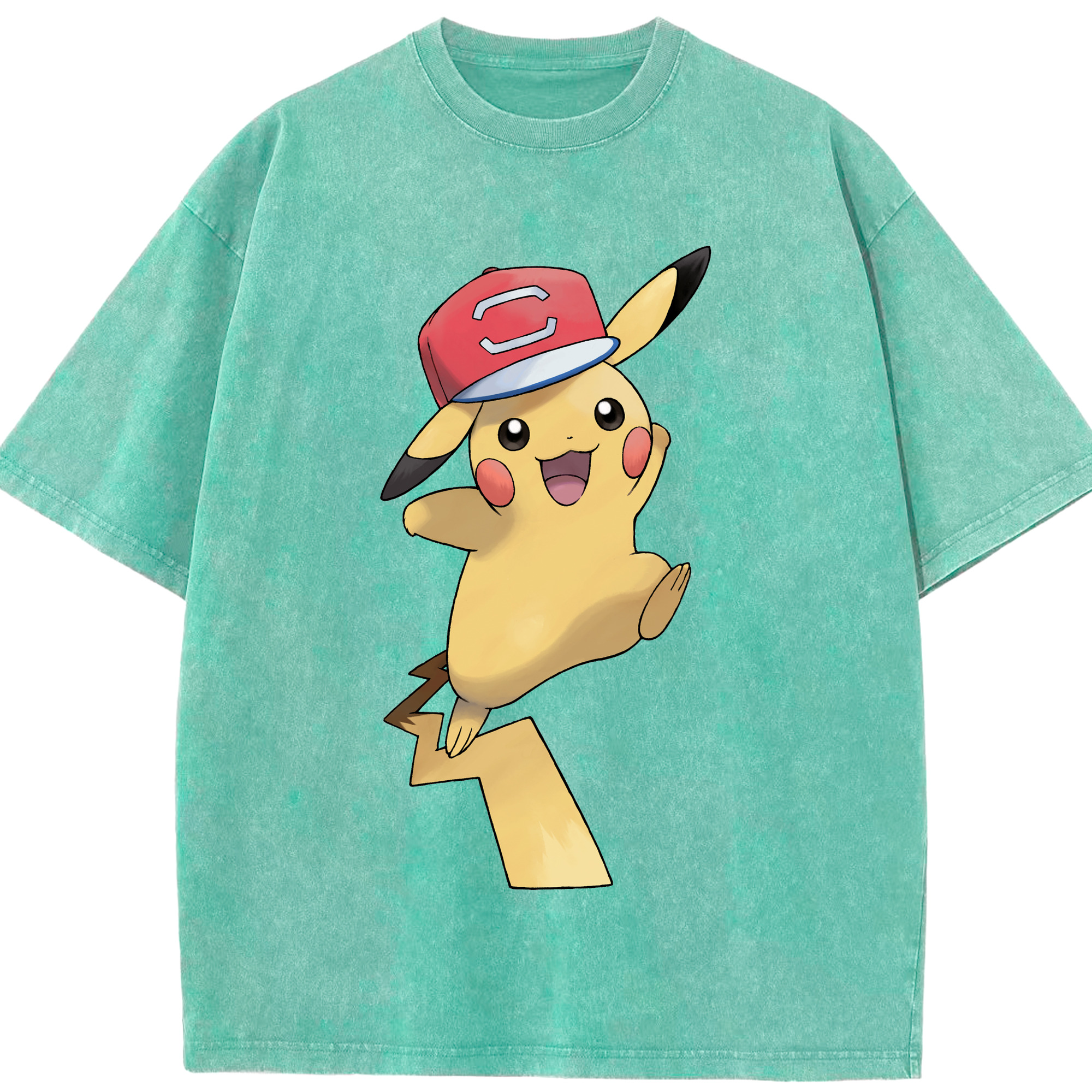 （画像用） ポケットモンスター Pokémon 綿100% ヴィンテージ風 半袖Tシャツ（フロントプリント）